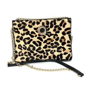 NEW Paul Costelloe Crossbody Bag Brown Black Animal Print